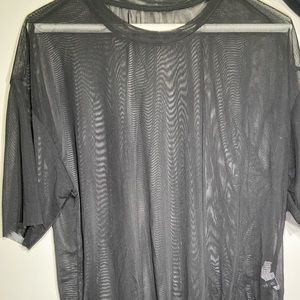 NEW SHEIN Sheer Mesh Crop Top